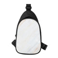 White Brown Smooth Marble Print Sling Bag