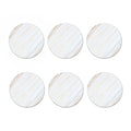 White Brown Smooth Marble Print Coaster Set