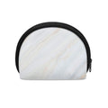 White Brown Smooth Marble Print Coin Purse