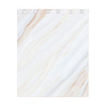 White Brown Smooth Marble Print Curtain