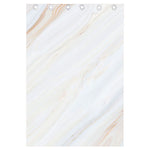 White Brown Smooth Marble Print Curtain
