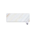 White Brown Smooth Marble Print Extended Mouse Pad