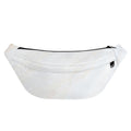 White Brown Smooth Marble Print Fanny Pack