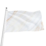 White Brown Smooth Marble Print Flag