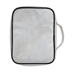 White Brown Smooth Marble Print Front Pocket Bible Bag