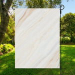 White Brown Smooth Marble Print Garden Flag