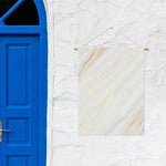 White Brown Smooth Marble Print Garden Flag