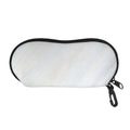 White Brown Smooth Marble Print Glasses Case