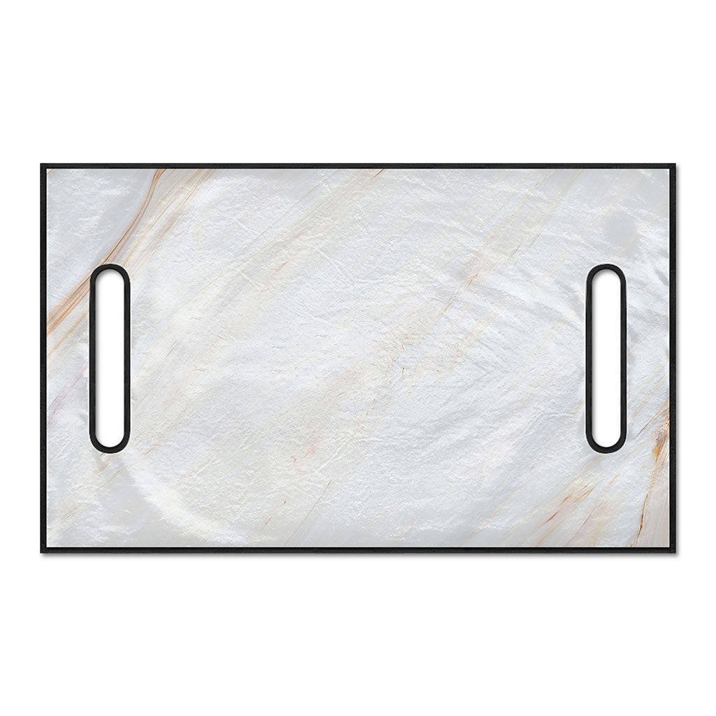 White Brown Smooth Marble Print Golf Cart Seat Cover