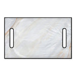 White Brown Smooth Marble Print Golf Cart Seat Cover