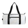 White Brown Smooth Marble Print Gym Bag