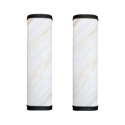 White Brown Smooth Marble Print Handle Covers