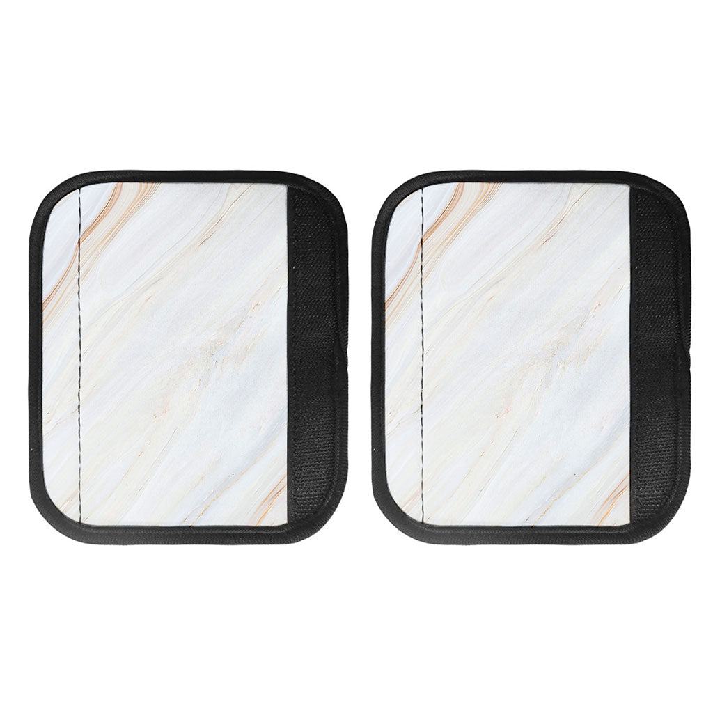 White Brown Smooth Marble Print Handle Covers