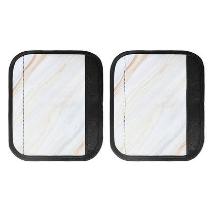 White Brown Smooth Marble Print Handle Covers