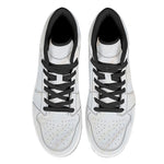 White Brown Smooth Marble Print High Top Leather Sneakers