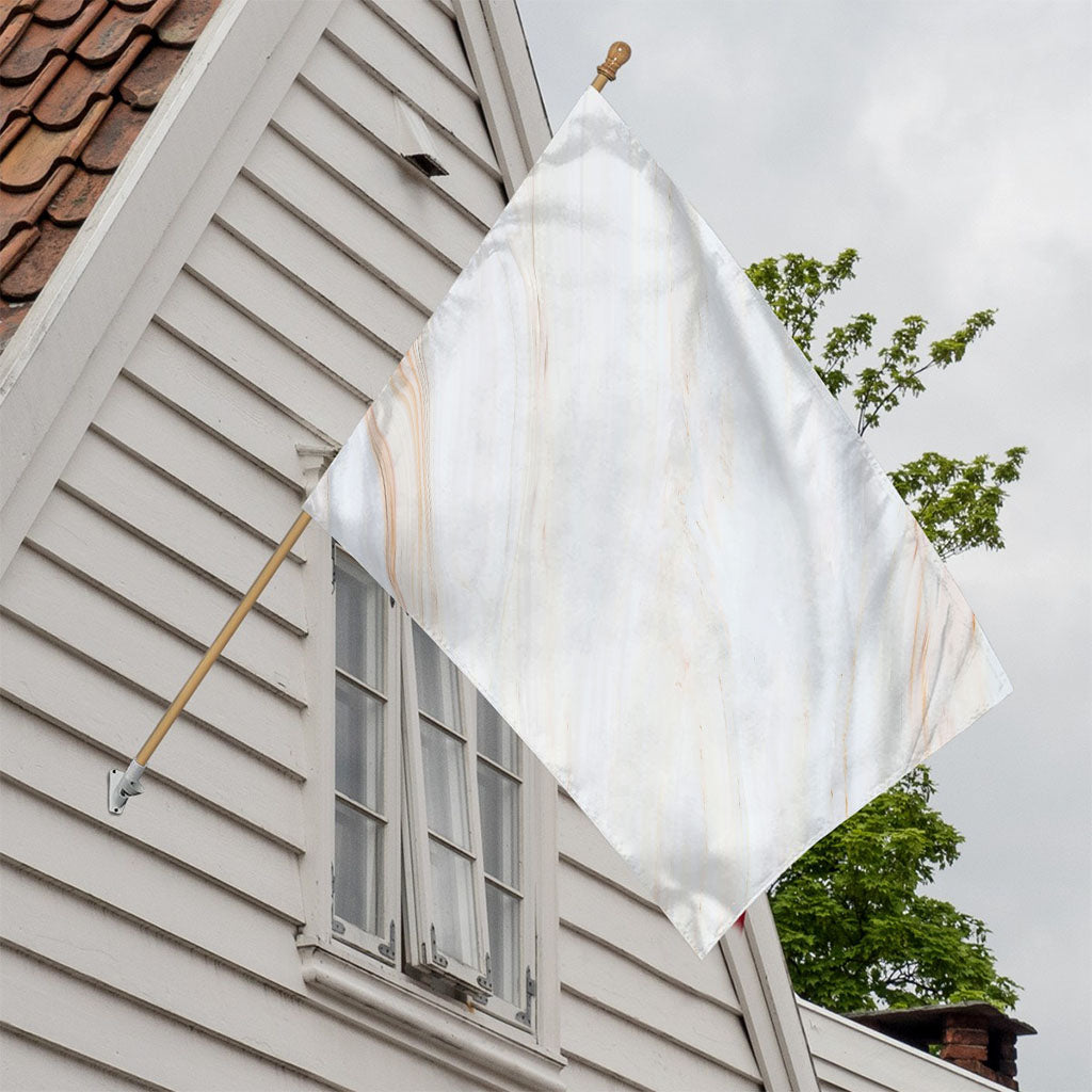 White Brown Smooth Marble Print House Flag