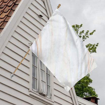 White Brown Smooth Marble Print House Flag
