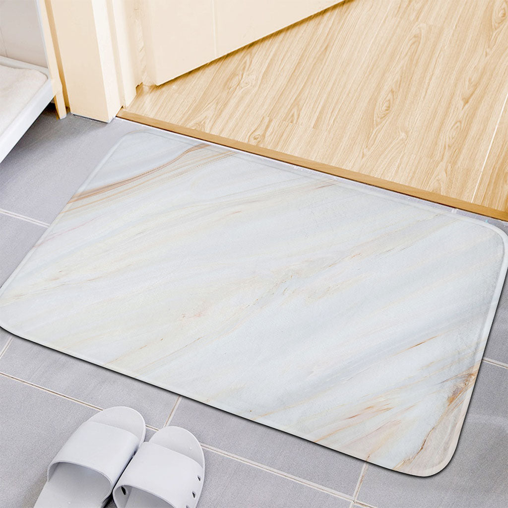 White Brown Smooth Marble Print Indoor Door Mat