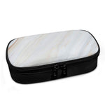 White Brown Smooth Marble Print Insulin Cooler Travel Case