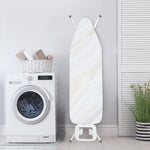 White Brown Smooth Marble Print Ironing Board Cover