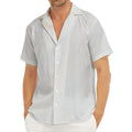 White Brown Smooth Marble Print Men's Deep V-Neck Shirt
