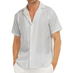White Brown Smooth Marble Print Men's Deep V-Neck Shirt