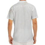 White Brown Smooth Marble Print Men's Deep V-Neck Shirt