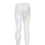 White Brown Smooth Marble Print Men's leggings