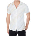 White Brown Smooth Marble Print Men's Shirt
