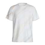 White Brown Smooth Marble Print Men's Sports T-Shirt