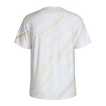 White Brown Smooth Marble Print Men's Sports T-Shirt