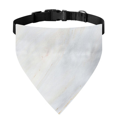 White Brown Smooth Marble Print Over The Collar Dog Bandana
