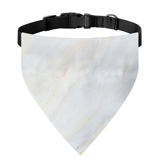 White Brown Smooth Marble Print Over The Collar Dog Bandana