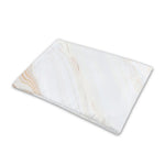 White Brown Smooth Marble Print Pet Cooling Mat Cover
