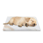 White Brown Smooth Marble Print Pet Cooling Mat Cover