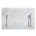 White Brown Smooth Marble Print Placemat