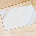 White Brown Smooth Marble Print Polyester Doormat