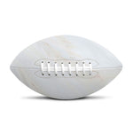 White Brown Smooth Marble Print Rugby Ball