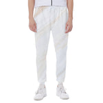 White Brown Smooth Marble Print Scuba Joggers