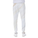 White Brown Smooth Marble Print Scuba Joggers