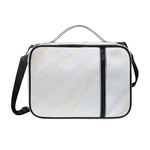 White Brown Smooth Marble Print Shoulder Strap Bible Bag