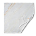White Brown Smooth Marble Print Silk Bandana