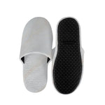 White Brown Smooth Marble Print Slippers