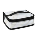 White Brown Smooth Marble Print Small Lunch Bag