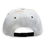 White Brown Smooth Marble Print Snapback Cap