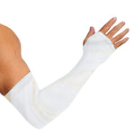 White Brown Smooth Marble Print Sun Protection Arm Sleeves