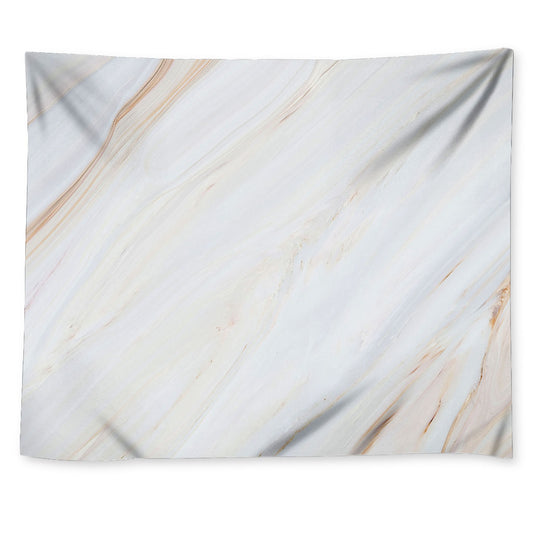 White Brown Smooth Marble Print Tapestry