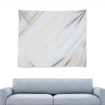 White Brown Smooth Marble Print Tapestry