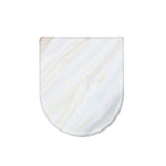 White Brown Smooth Marble Print Toilet Lid Cover