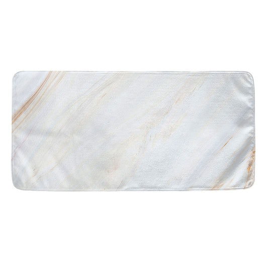 White Brown Smooth Marble Print Towel